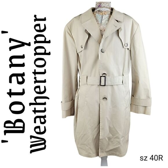 Botany Weathertopper Zip Out Warm Liner Tan Trench Overcoat - Picture 1 of 12